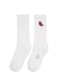 weiße Socken mit Paisley-Muster von Noah NYC