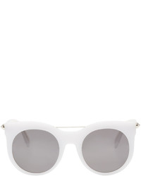 weiße Sonnenbrille von Alexander McQueen