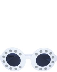 weiße Sonnenbrille von Linda Farrow