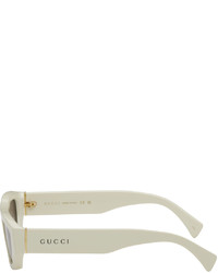 weiße Sonnenbrille von Gucci