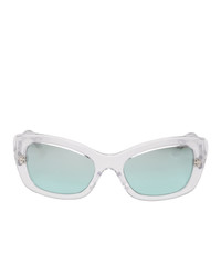 weiße Sonnenbrille von Prada
