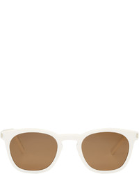 weiße Sonnenbrille von Saint Laurent