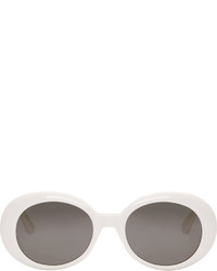 weiße Sonnenbrille von Saint Laurent