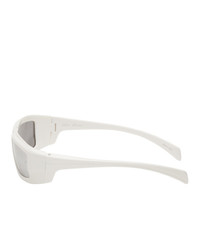 weiße Sonnenbrille von Rick Owens