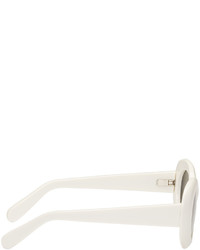 weiße Sonnenbrille von Acne Studios