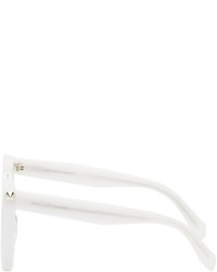 weiße Sonnenbrille von Alexander McQueen