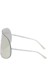 weiße Sonnenbrille von Rick Owens