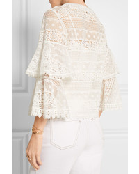 weiße Spitze Bluse von Temperley London