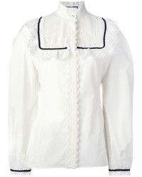 weiße Spitze Bluse von Gucci