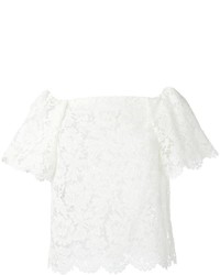 weiße Spitze Bluse von Valentino