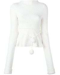 weiße Strick Bluse von Victoria Beckham