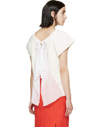 weiße Strick Bluse von Nina Ricci