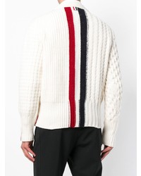 weiße Strick Strickjacke von Thom Browne