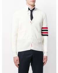 weiße Strickjacke von Thom Browne