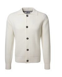 weiße Strickjacke von Pierre Cardin