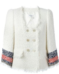 weiße Tweed-Jacke von Sonia Rykiel
