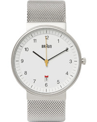 weiße Uhr von Braun