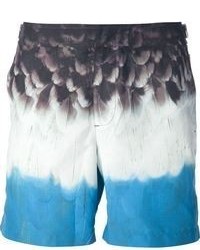 weiße und blaue bedruckte Shorts von Orlebar Brown