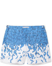 weiße und blaue bedruckte Shorts von Orlebar Brown