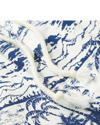 weiße und blaue bedruckte Shorts von White Mountaineering