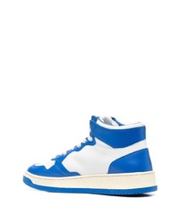 weiße und blaue hohe Sneakers aus Leder von AUTRY