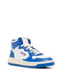 weiße und blaue hohe Sneakers aus Leder von AUTRY