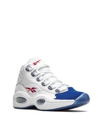 weiße und blaue hohe Sneakers aus Leder von Reebok