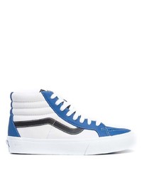 weiße und blaue hohe Sneakers aus Leder von Vans