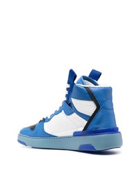 weiße und blaue hohe Sneakers aus Leder von Givenchy