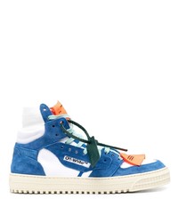 weiße und blaue hohe Sneakers aus Wildleder von Off-White