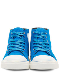 weiße und blaue hohe Sneakers von Pierre Hardy