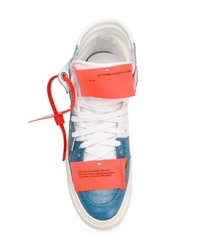 weiße und blaue hohe Sneakers von Off-White