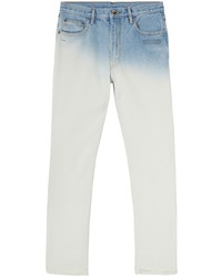 weiße und blaue Mit Batikmuster Jeans