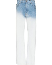 weiße und blaue Mit Batikmuster Jeans von Off-White