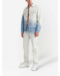 weiße und blaue Mit Batikmuster Jeans von Off-White