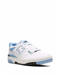 weiße und blaue Leder niedrige Sneakers von New Balance