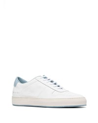 weiße und blaue Leder niedrige Sneakers von Common Projects