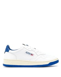 weiße und blaue Leder niedrige Sneakers von AUTRY