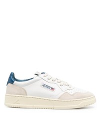 weiße und blaue Leder niedrige Sneakers von AUTRY