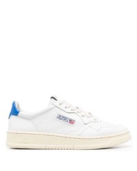weiße und blaue Leder niedrige Sneakers von AUTRY