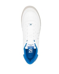 weiße und blaue Leder niedrige Sneakers von Karl Lagerfeld