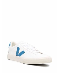 weiße und blaue Leder niedrige Sneakers von Veja