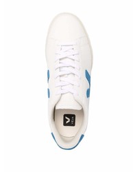 weiße und blaue Leder niedrige Sneakers von Veja