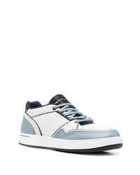 weiße und blaue Leder niedrige Sneakers von PS Paul Smith