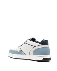 weiße und blaue Leder niedrige Sneakers von PS Paul Smith