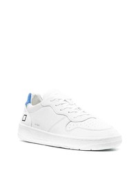 weiße und blaue Leder niedrige Sneakers von D.A.T.E