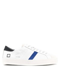 weiße und blaue Leder niedrige Sneakers von D.A.T.E