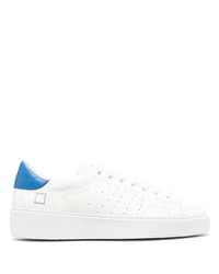 weiße und blaue Leder niedrige Sneakers von D.A.T.E