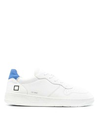 weiße und blaue Leder niedrige Sneakers von D.A.T.E