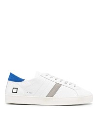 weiße und blaue Leder niedrige Sneakers von D.A.T.E